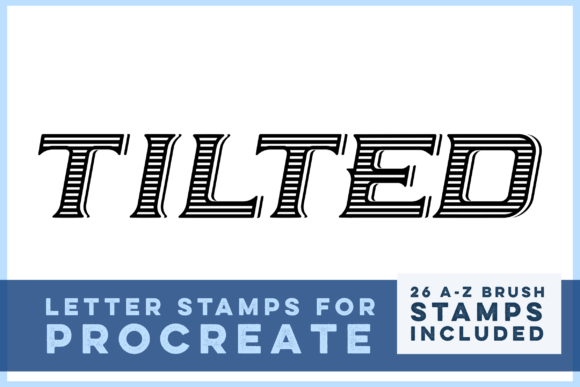 Download Tilted Letter Stamps for Procreate - Premium Bundle