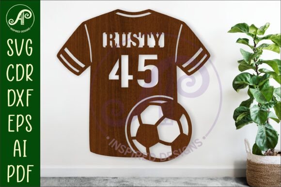 Download Soccer Shirt Name Sign Svg Laser Cut - Premium Resources